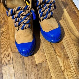 Timberland Tan and Blue Men's Boots